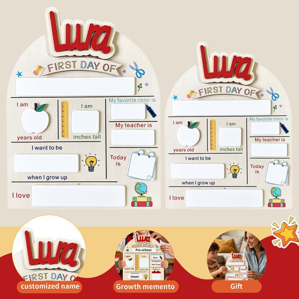 Back to School-personalized name Wooden Chalkboard For Kids