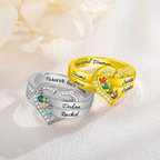 Personalized Zircon Birthstone Ring Jewelry Birthday Mother's Day，Valentine's Day Gift for Women