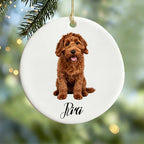 I'm So Lucky To Have Met You-Personalized Ceramic Ornament For Christmas Dog Dad,Mom,Pet Owner