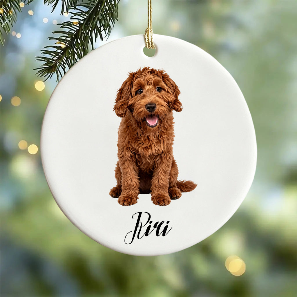 I'm So Lucky To Have Met You-Personalized Ceramic Ornament For Christmas Dog Dad,Mom,Pet Owner