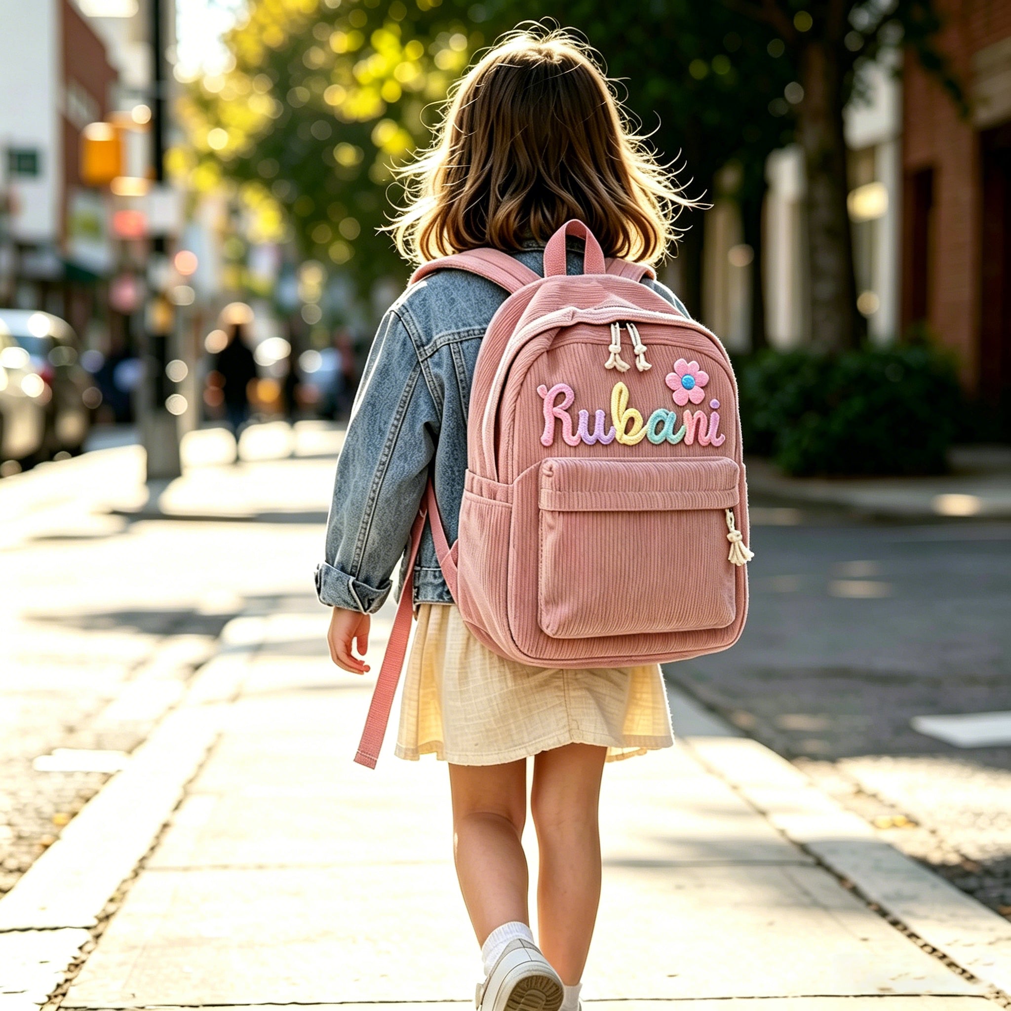 Personalized  Name Knitted Backpack For Kids Back To School