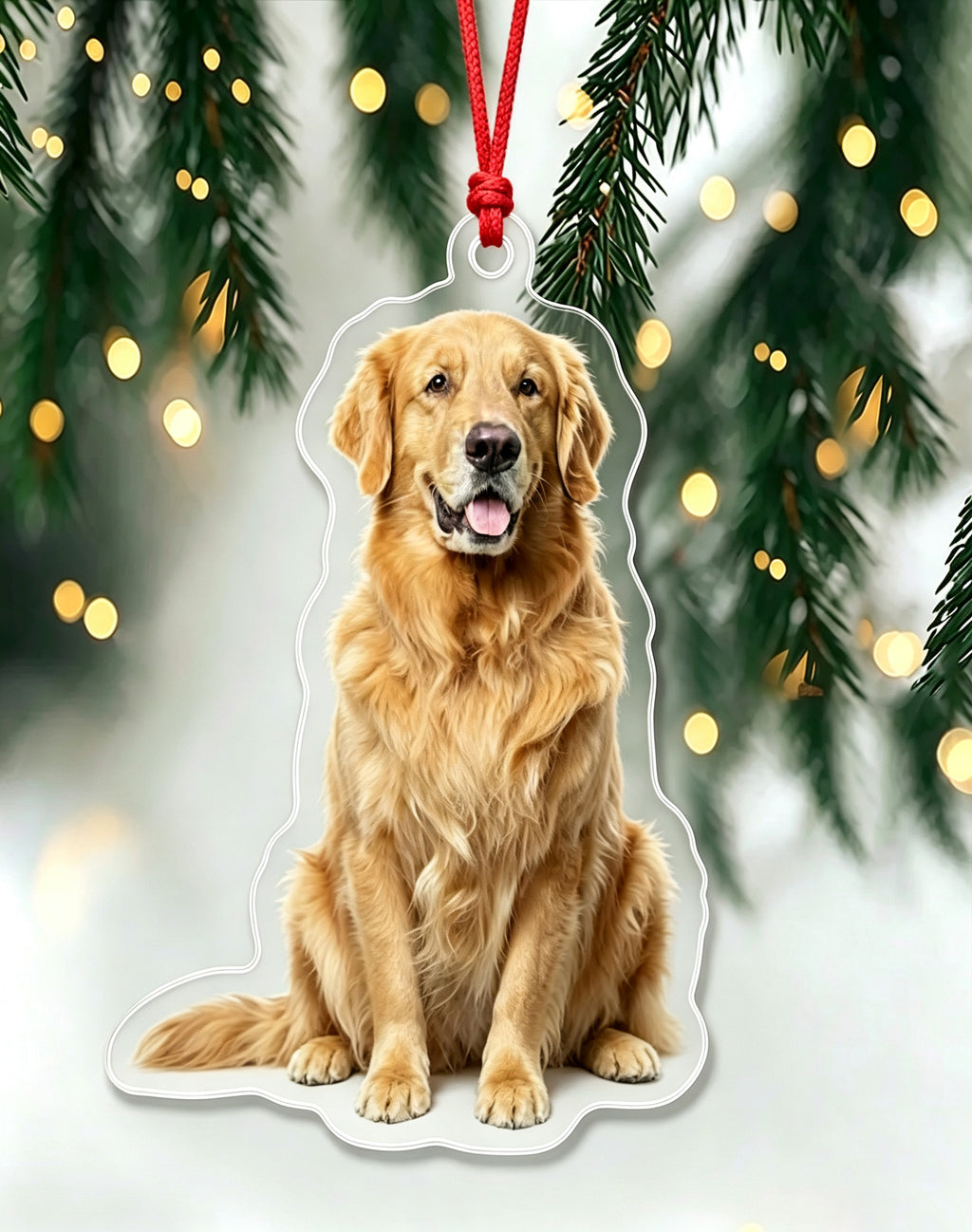 Custom Dog Photo Acrylic Ornament,Christmas Gift For Dog Mom,Dad,Pet Lovers