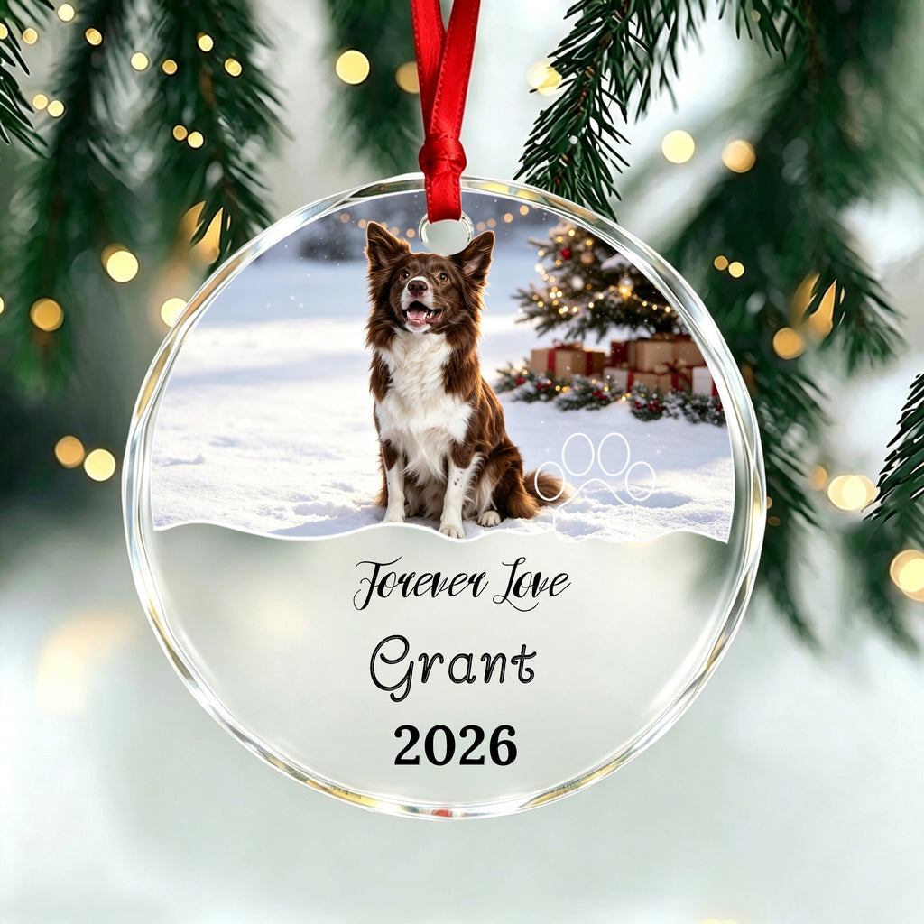 Always Be Loved-Personalized Pet Photo Memorial Christmas Ornament
