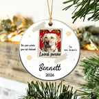 Custom Dog Cat Photo Ornament,Personalized Memorial Christmas Ornament For Pet Lovers,Dad,Mom