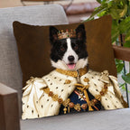 Custom Royal Pet Portrait Pillow Cover – Personalized Renaissance Dog & Cat Cushion Case