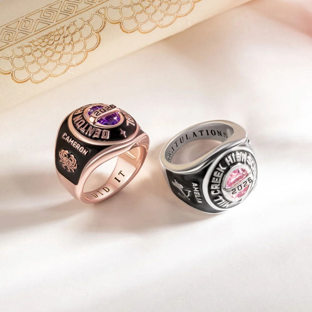 Class of 2026 Graduation Custom Birthstone Class Ring Mementos Graduate Gift