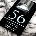 Personalized House Sign Solar Light Door Number Plaque Matt Black