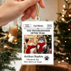The Little Trouble Maker We’ll Always Love – Personalized Dog Cat Christmas Ornament  For Pet Lovers