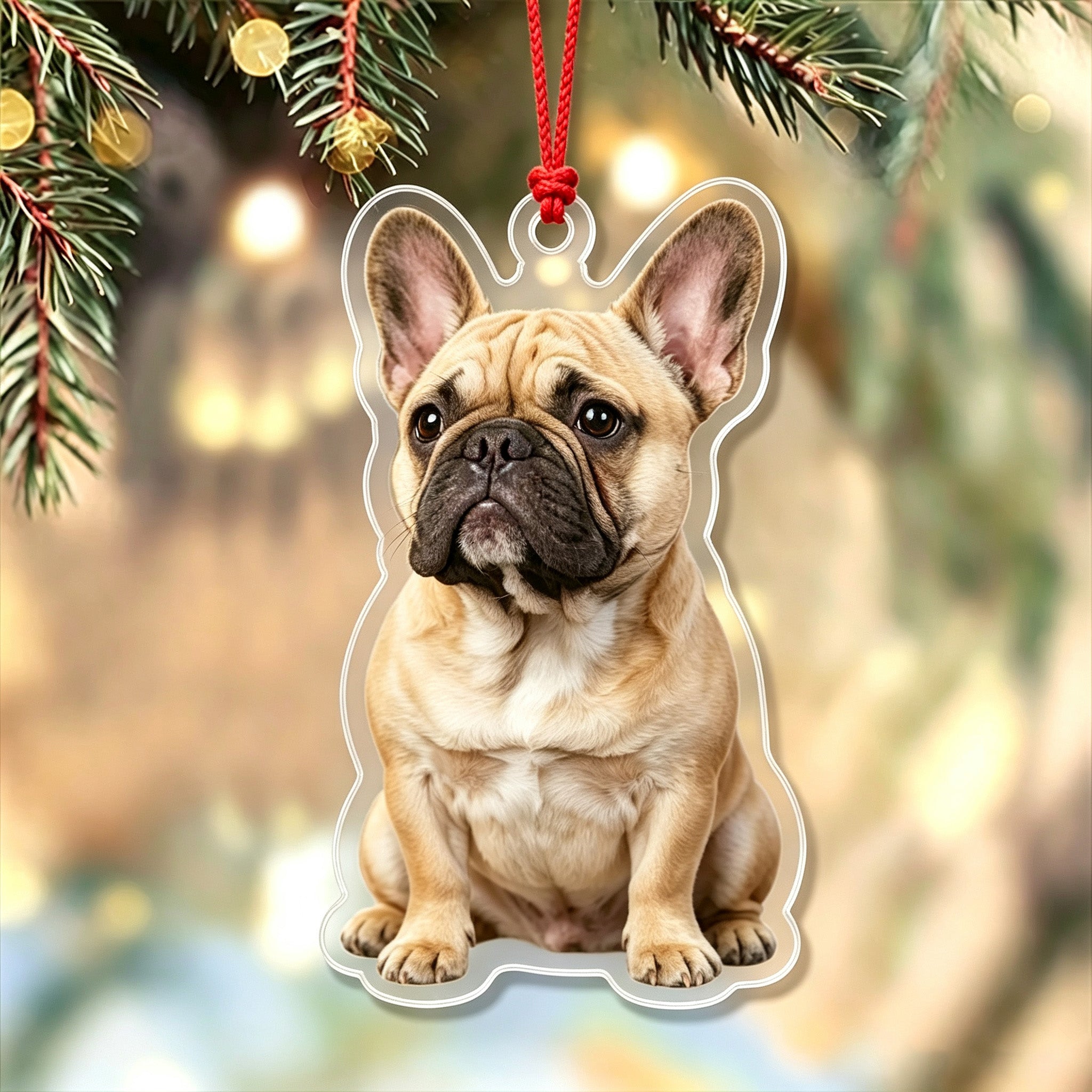 Custom Dog Photo Acrylic Ornament,Christmas Gift For Dog Mom,Dad,Pet Lovers
