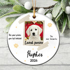 Custom Dog Cat Photo Ornament,Personalized Memorial Christmas Ornament For Pet Lovers,Dad,Mom