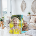 Personalized Picture Soft Plush Sherpa Warm Blanket Home Decor Gifts for Mom Dad Couple Girlfriend Boyfriend Wife Husband
