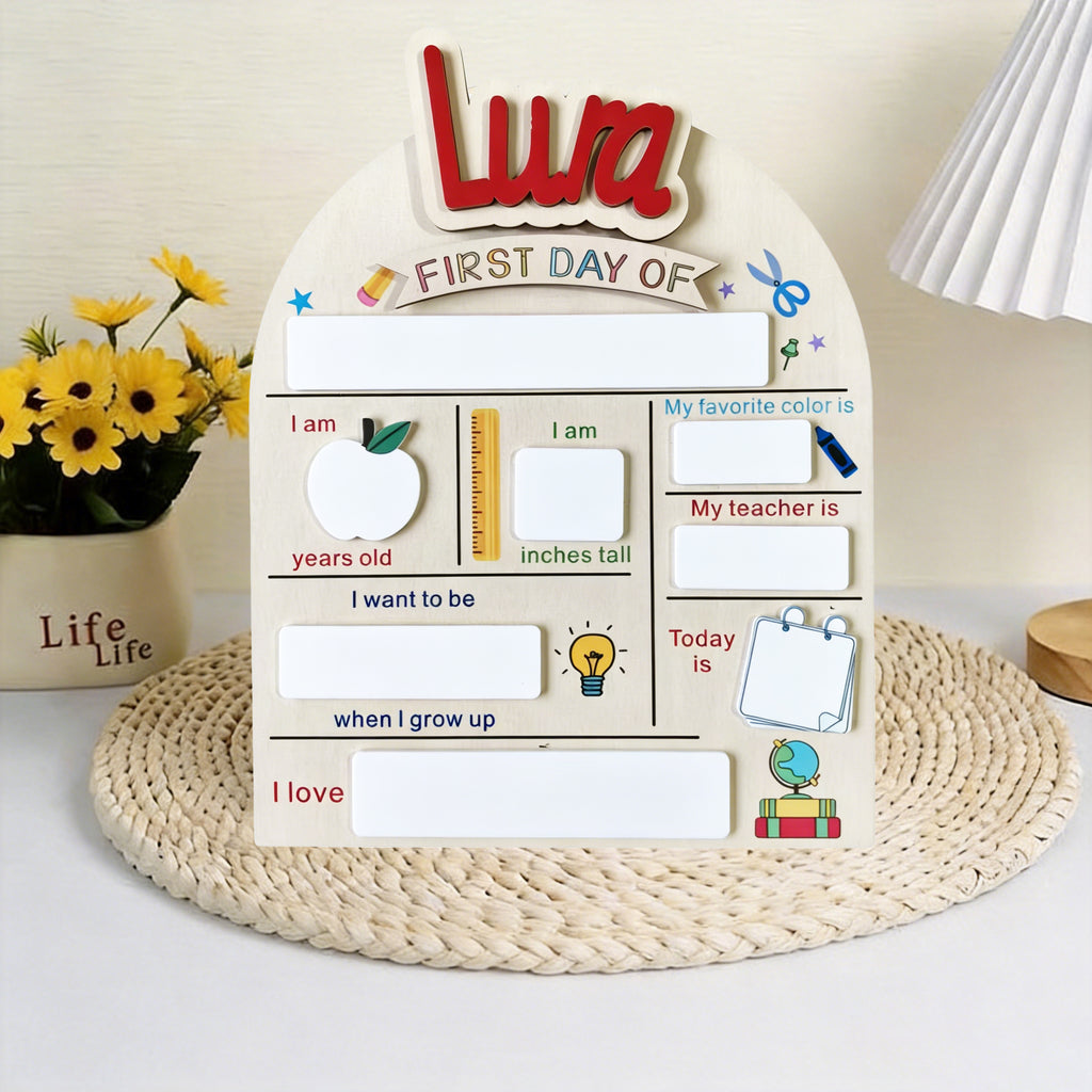 Back to School-personalized name Wooden Chalkboard For Kids