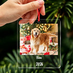 Keep Their Christmas Smile Forever,Personalized Pet Photo Christmas Ornament Gift For Dog Cat Mom,Dad,Pet Lover