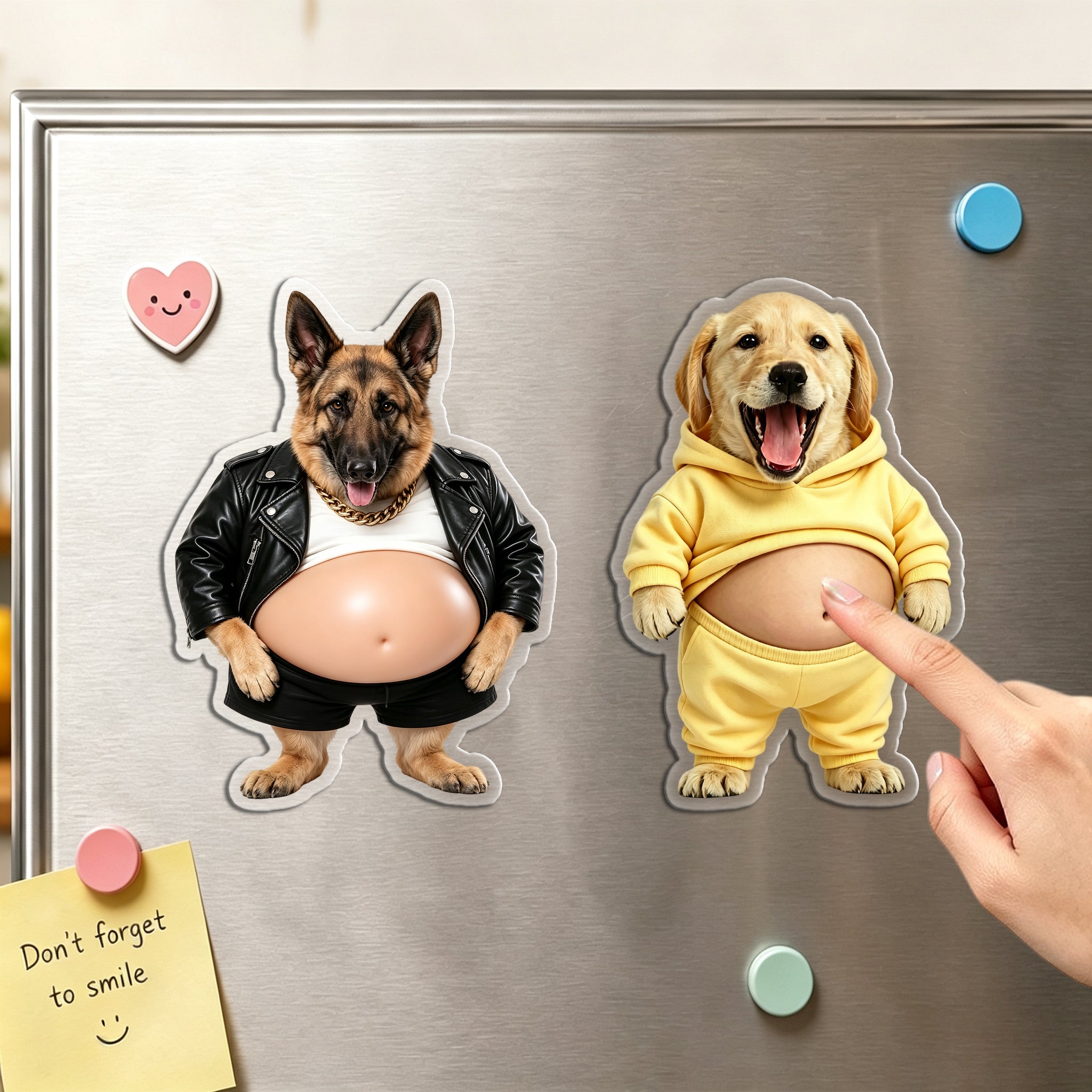 Custom Photo Dog&Cat Belly Mochi Squishy Fridge Magnet,Cute Squeeze Toys