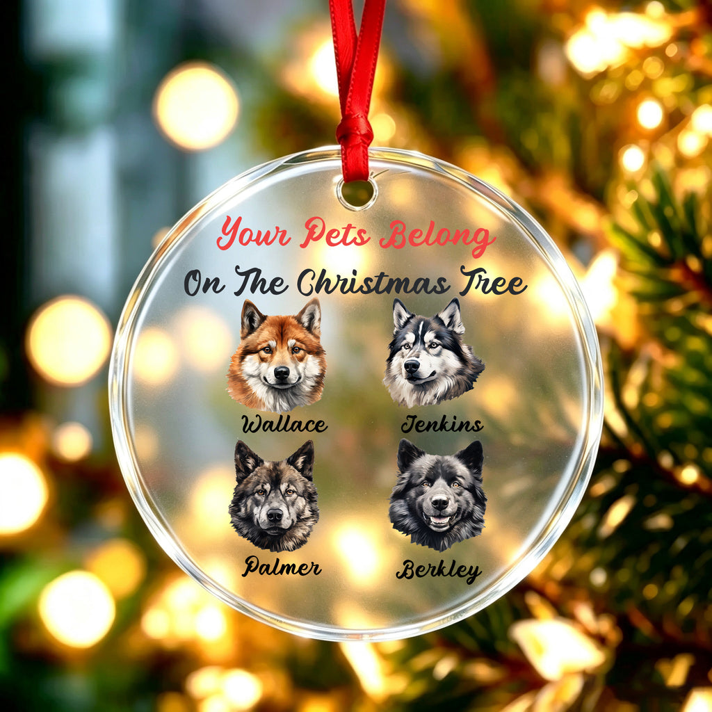 Your Pets Belong On The Christmas Tree-Personalized Pet Christmas Ornament