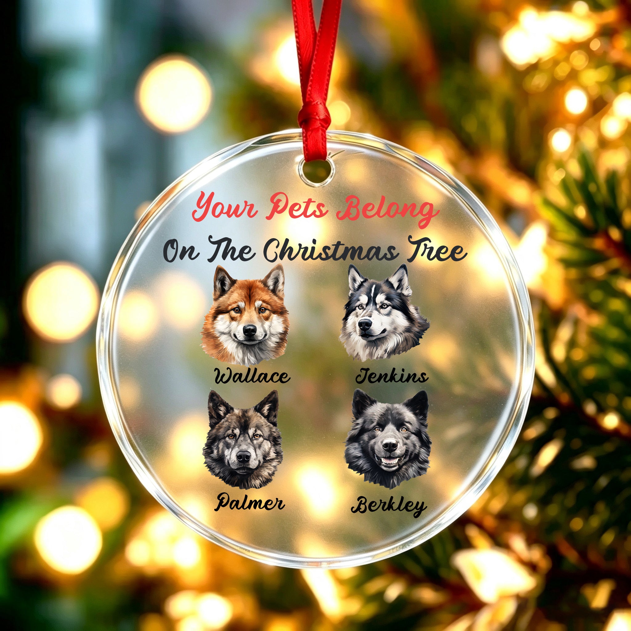 Your Pets Belong On The Christmas Tree-Personalized Pet Christmas Ornament