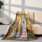 Custom Photo Memorial  Luxury Throw Blanket  For Personalized Loss Of Pet Gift