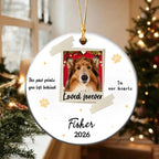 Custom Dog Cat Photo Ornament,Personalized Memorial Christmas Ornament For Pet Lovers,Dad,Mom