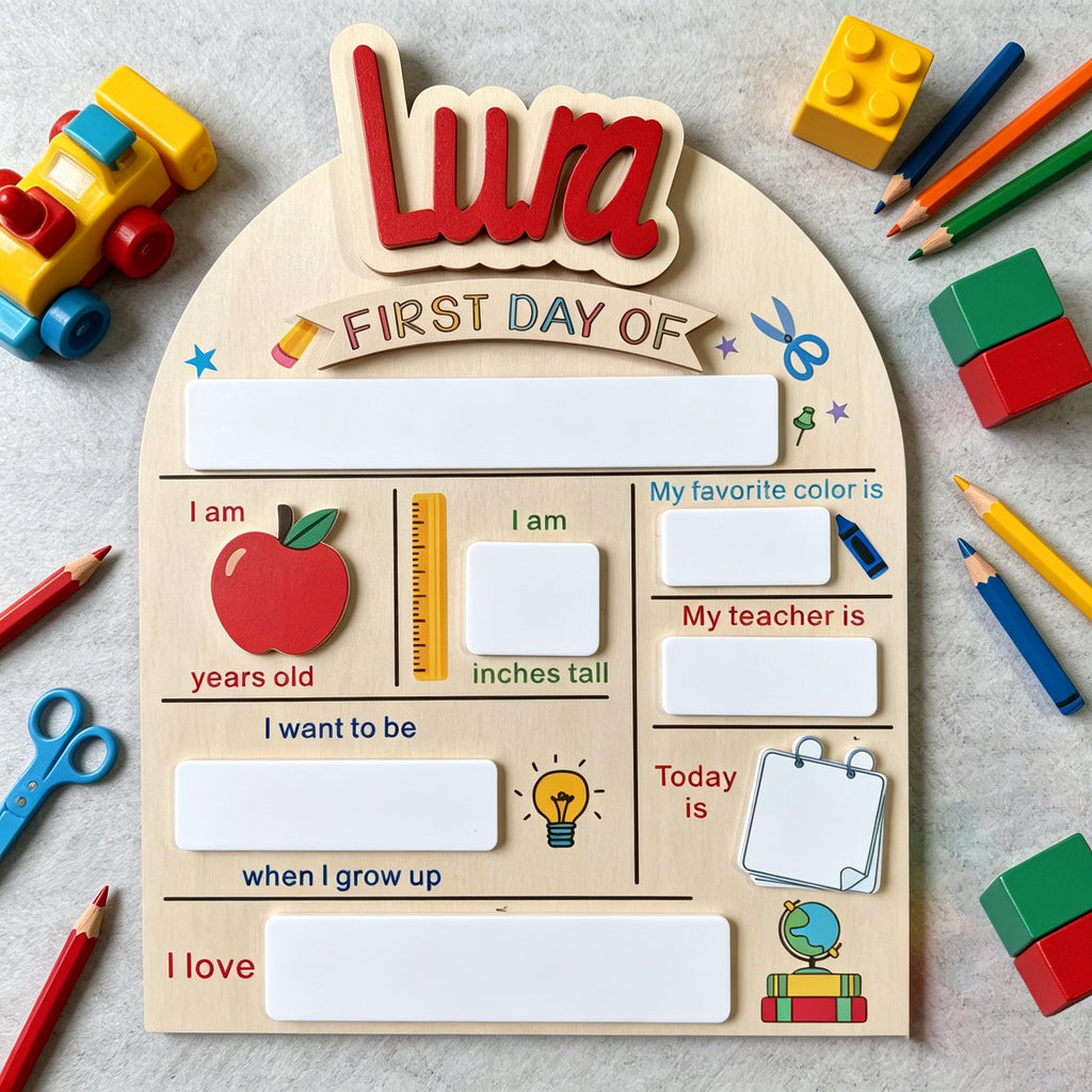 Back to School-personalized name Wooden Chalkboard For Kids