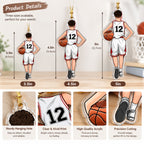 Personalized Christmas Acrylic Ornament - Basketball Family Gift - Always on the Same Team