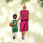 Personalized Christmas Acrylic Ornament - Basketball Family Gift - Always on the Same Team