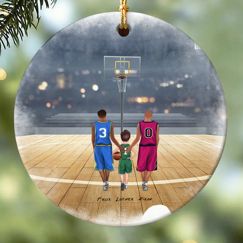 Personalized Christmas Ornament for Basketball Families - Family Basketball Gift