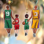 Personalized Christmas Acrylic Ornament - Basketball Family Gift - Always on the Same Team
