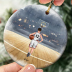 Personalized Christmas Ornament for Basketball Families - Family Basketball Gift
