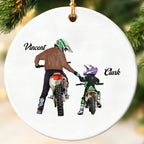 Personalized Dirt Bikes ornament for children and dad, Dirt Bikes Christmas ornament
