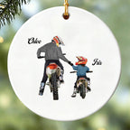 Personalized Dirt Bikes ornament for children and dad, Dirt Bikes Christmas ornament
