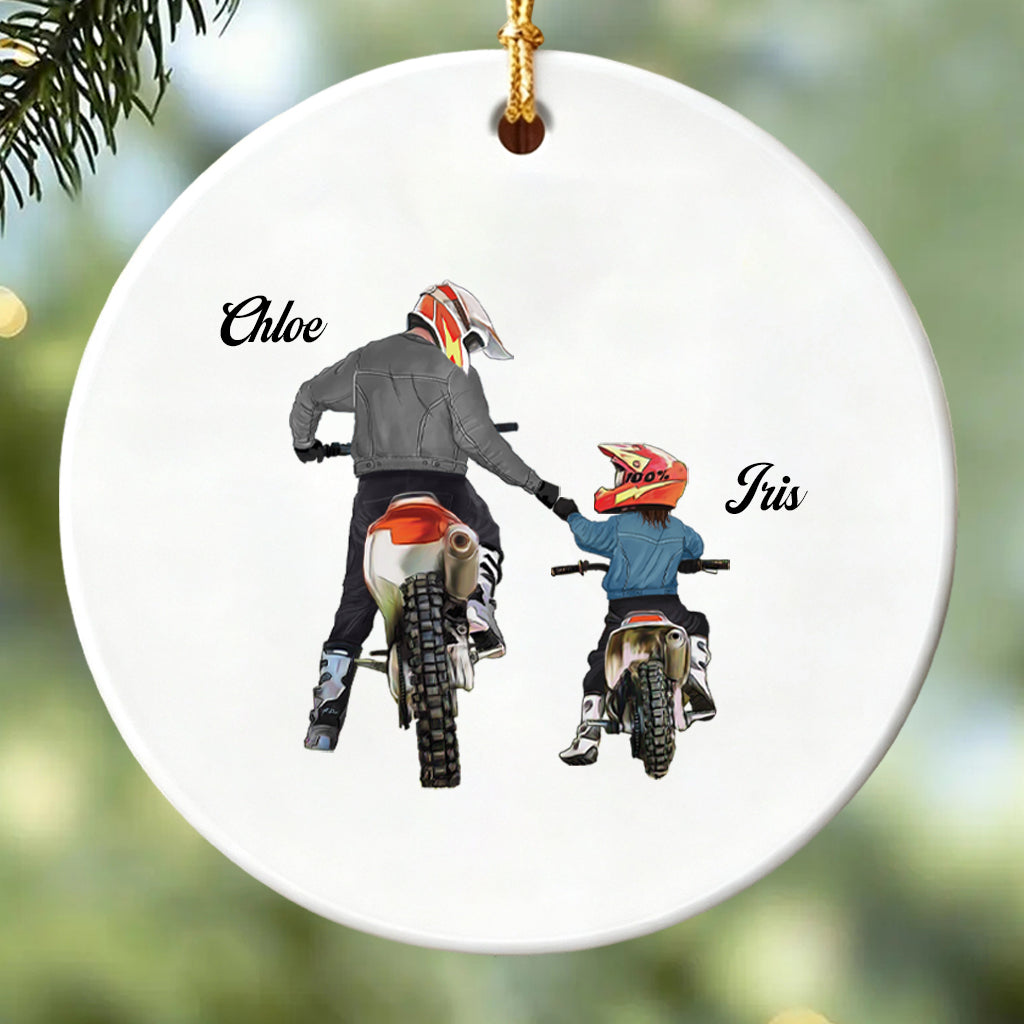 Personalized Dirt Bikes ornament for children and dad, Dirt Bikes Christmas ornament