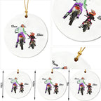 Personalized Dirt Bikes ornament for children and dad, Dirt Bikes Christmas ornament