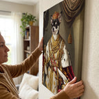 Custom Royal Emperor Dog Portrait Unframed Canvas Print, Personalized Renaissance Pet Wall Art, Unique Gift for Dog Lovers
