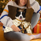 Custom Royal Pet Portrait Pillow Cover – Personalized Renaissance Dog & Cat Cushion Case