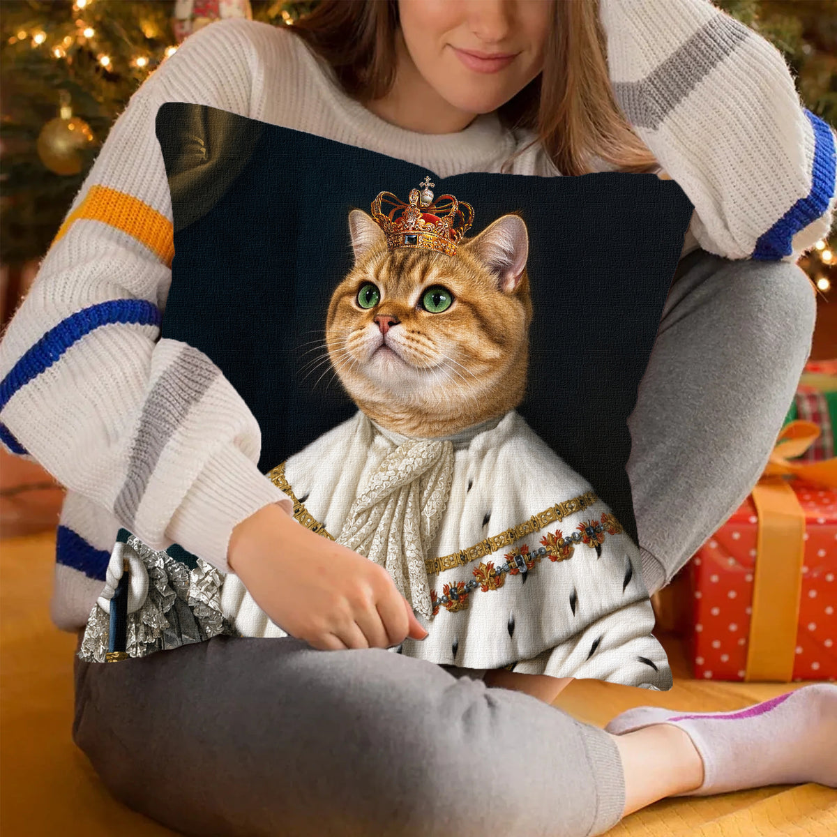 Custom Funny Fur Dog&Cat Throw Pillow