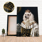 Personalized Vintage Dog Portrait Unframed Canvas Wall Art, Custom Aristocratic Royal Pet Painting Canvas, Gift for Pet lover