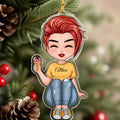 Personalized Beauty Girl Acrylic Ornament - Custom Christmas Gift For Best Friend, Girl Keepsake