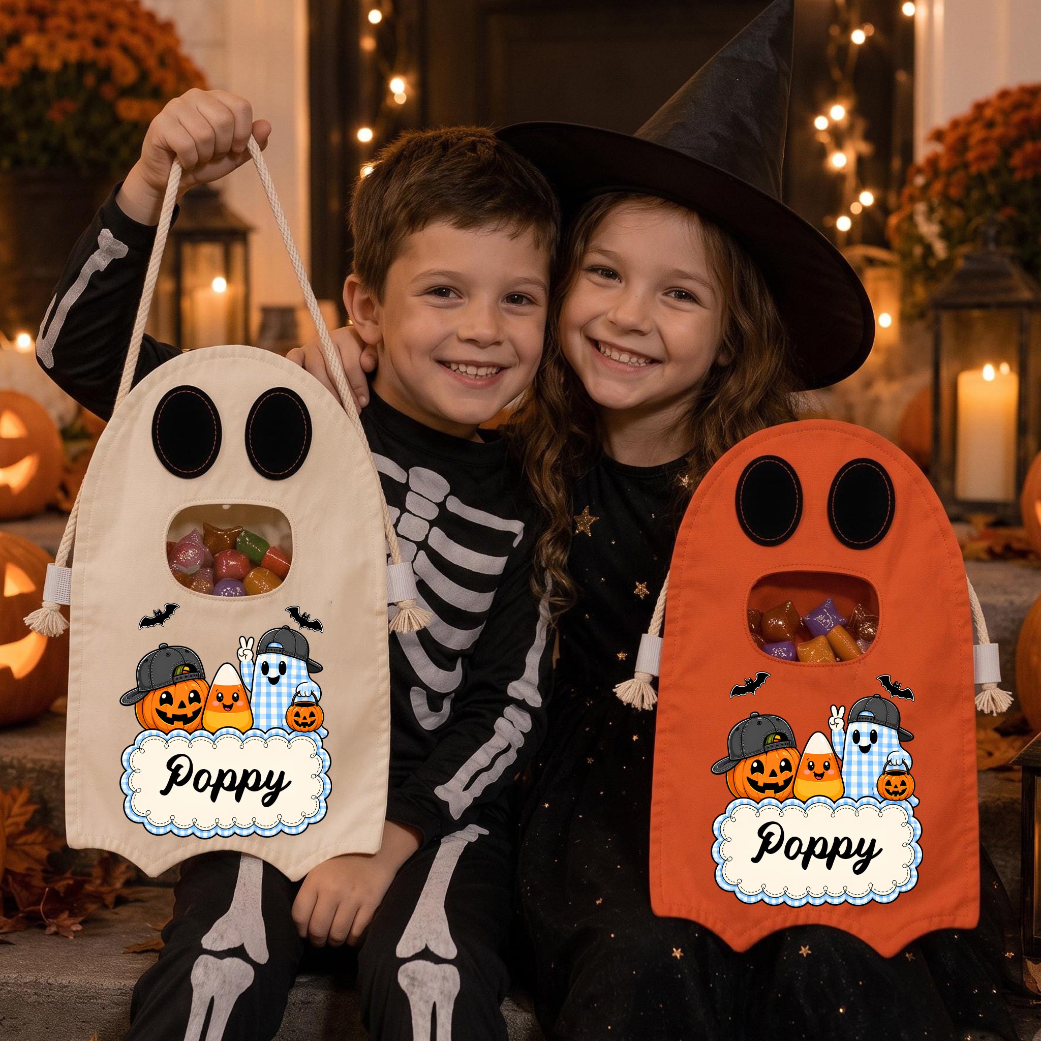 Custom Ghost Bag - Personalized Halloween Gifts For Kids - Sweetest Little Ghost In Town