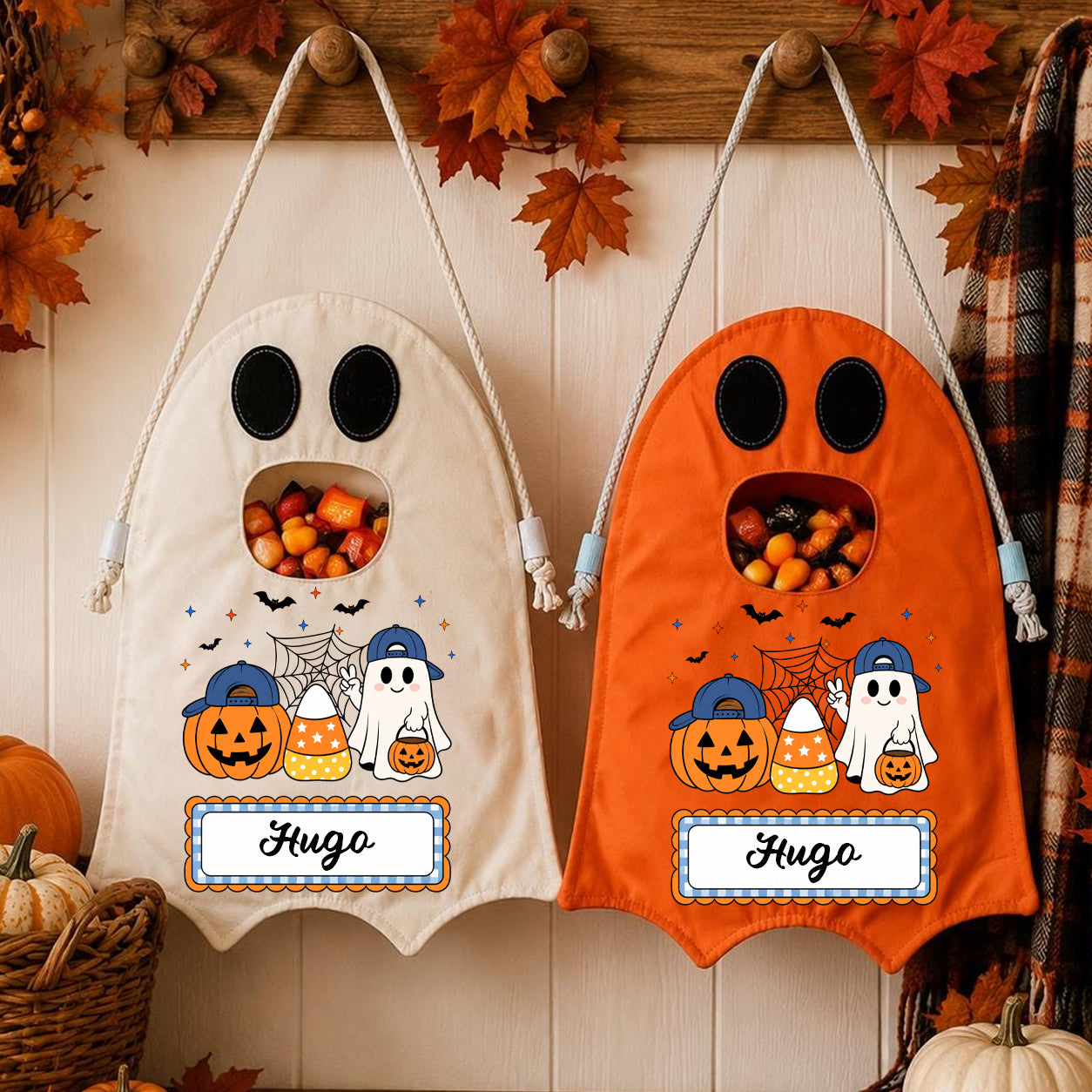 Custom Ghost Bag - Personalized Halloween Gifts For Kids - Sweetest Little Ghost In Town