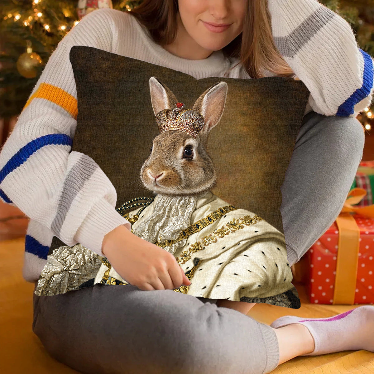 Personalized Pet Portrait Cushion Cover-Custom Memorial Pillowcase Sympathy Gift For Pet  Lovers
