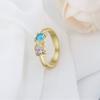 Personalized Gift Idea Birthstone Ring Mother Daughter Ring Promise Ring for Her