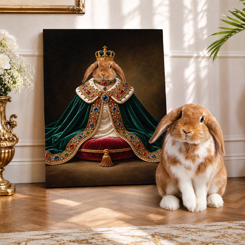 Custom Photo Waiting At The Door-Personalized Custom Home Decor Canvas-Gift For Pet Owners, Pet Lovers