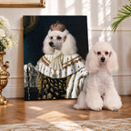 Personalized Vintage Dog Portrait Unframed Canvas Wall Art, Custom Aristocratic Royal Pet Painting Canvas, Gift for Pet lover
