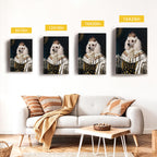 Personalized Vintage Dog Portrait Unframed Canvas Wall Art, Custom Aristocratic Royal Pet Painting Canvas, Gift for Pet lover