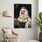 Personalized Vintage Dog Portrait Unframed Canvas Wall Art, Custom Aristocratic Royal Pet Painting Canvas, Gift for Pet lover