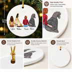 Personalized Girl and Horse Ornament - Custom Name Chirstmas Gift for Horse Lover