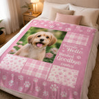 Personalized Pet Photo-Memorial Personalized Custom Christmas Blanket Gifts For Dogs,Cats