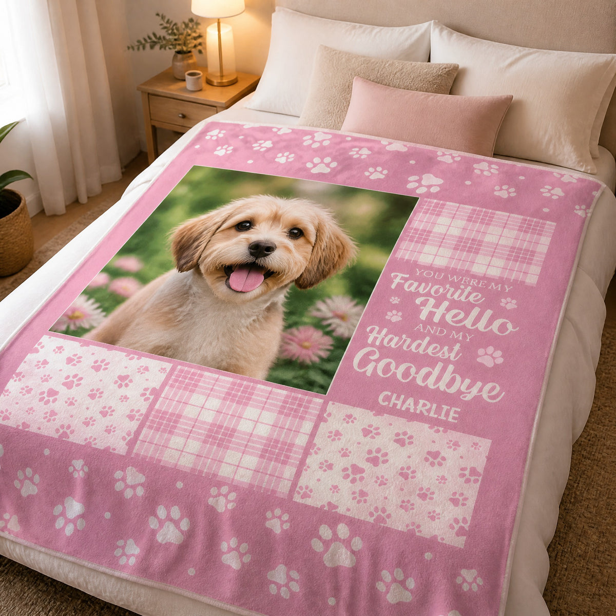 Personalized Pet Photo-Memorial Personalized Custom Christmas Blanket Gifts For Dogs,Cats