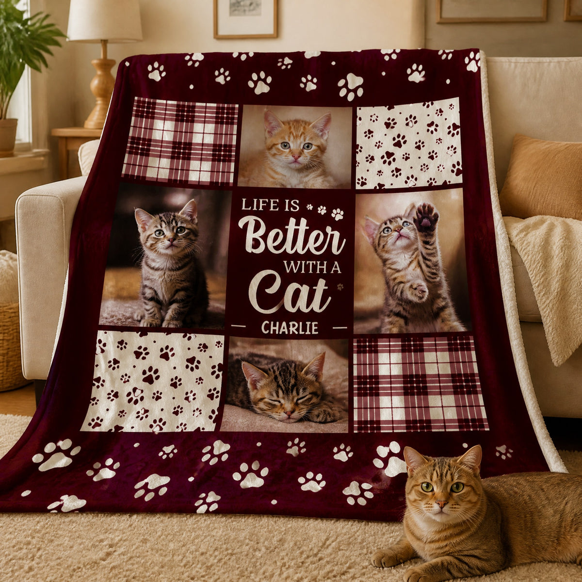 Personalized Pet Photo-Memorial Personalized Custom Christmas Blanket Gifts For Dogs,Cats
