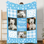 Personalized Pet Photo-Memorial Personalized Custom Christmas Blanket Gifts For Dogs,Cats